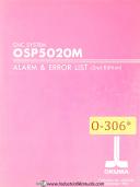 Okuma-Okuma OSP5020M, alarm Error List Manual 1991-OSP5020M-01